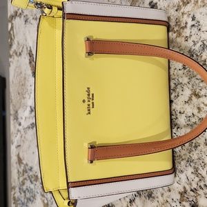 Kate Spade Yellow and White bag.